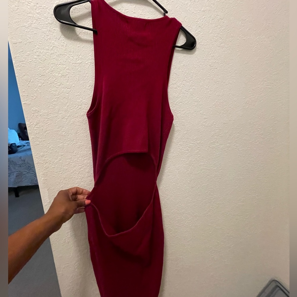 House of Harlow 1960 Burgundy Cutout Bodycon Dress – Size L
